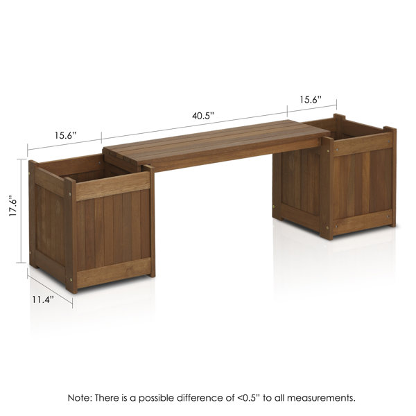 george oliver arianna wooden planter bench & reviews